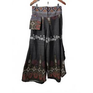 100% Cotton Thai Harem Wrap Pant Light Weight Color(S) Gray White Red Tribal